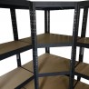 Regał narożny na nity 180x90x90x45 cm 4 półki 250 kg