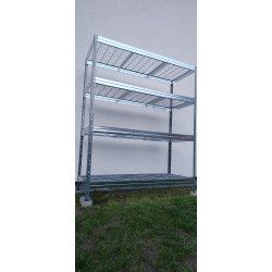 Regał ażurowy zatrzaskowy 180x150x60 cm 4 półki 400 kg