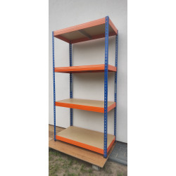 Regał magazynowy metalowy nit-klick 192x100x50 cm 4 półki 300 kg