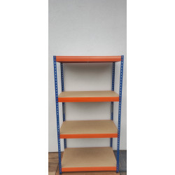 Regał magazynowy metalowy nit-klick 192x100x50 cm 4 półki 300 kg