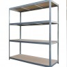 Regał metalowy wciskany 180x160x60 cm 4 półki 250 kg ocynk